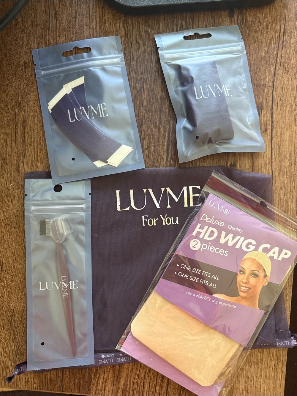 Luvme - True Scalp Blonde Highlight Loose Wave Glueless Lace Wig Bang 14 inch - Picture 7 of 7